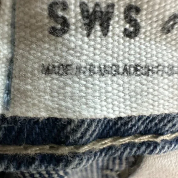 SWS High Rise Button Fly Cut-off Short Shorts Size 7 Distressed 100% Cotton - Picture 8 of 10